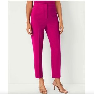 Ann Taylor The High Waist Slim Pant Magenta Pink Size 00P